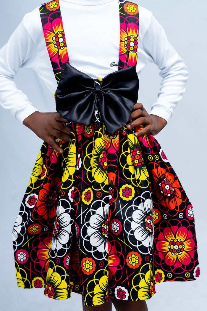 Simbi Girls' Jumper Dress in African Print