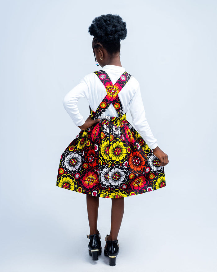 Simbi Girls' Jumper Dress in African Print