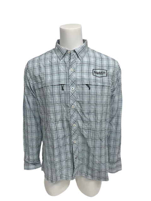 Simms Stone Cold L/S Shirt Fly Shop Logo