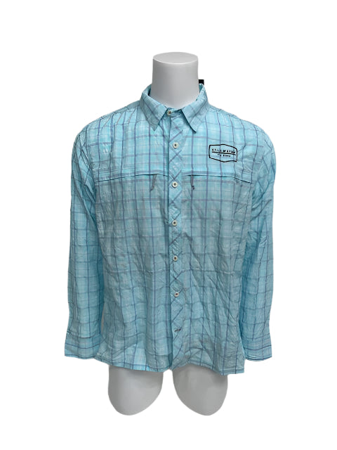 Simms Stone Cold L/S Shirt Fly Shop Logo