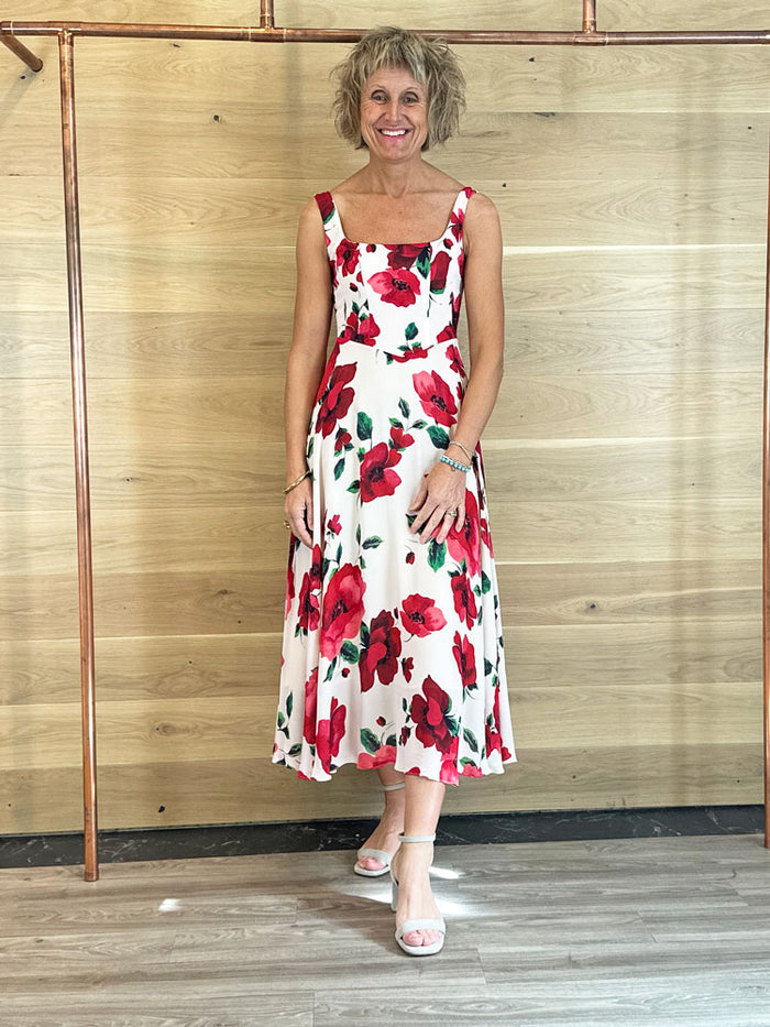 Sirens Bella Dress Cream Poppy