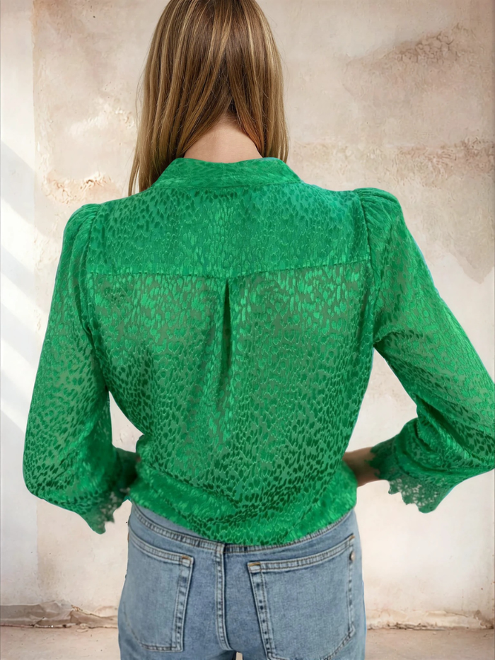 Sirens Joanne Blouse Green Leo