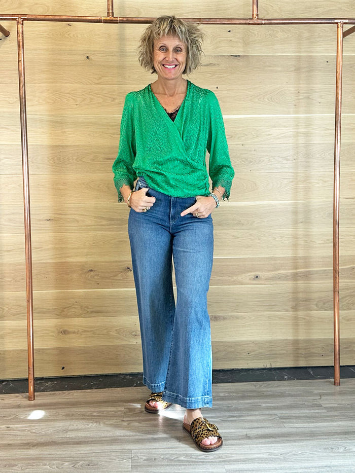 Sirens Joanne Blouse Green Leo