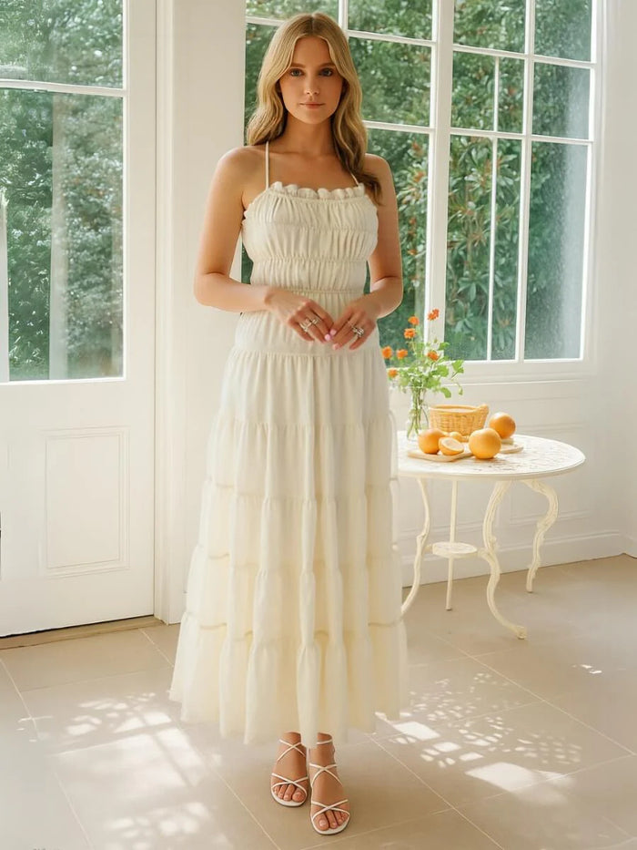 Skyra Maxi Dress - Apricot