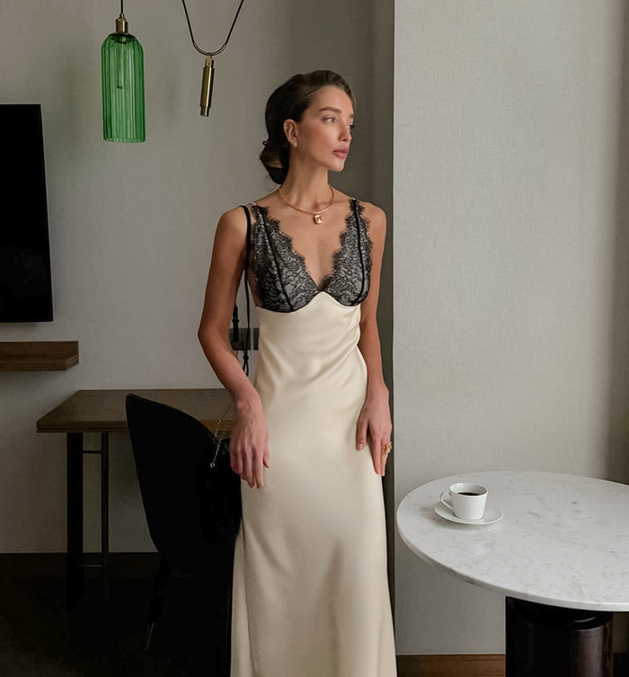 Slate Maxi Dress - Apricot