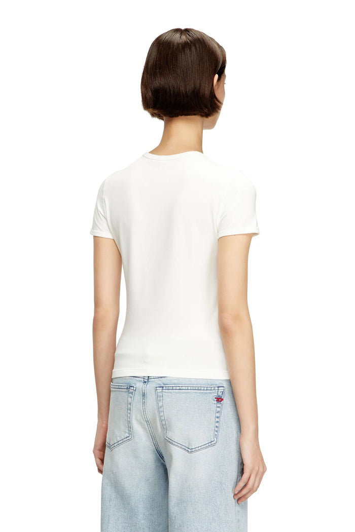 Slim T-shirt with metallic Oval D