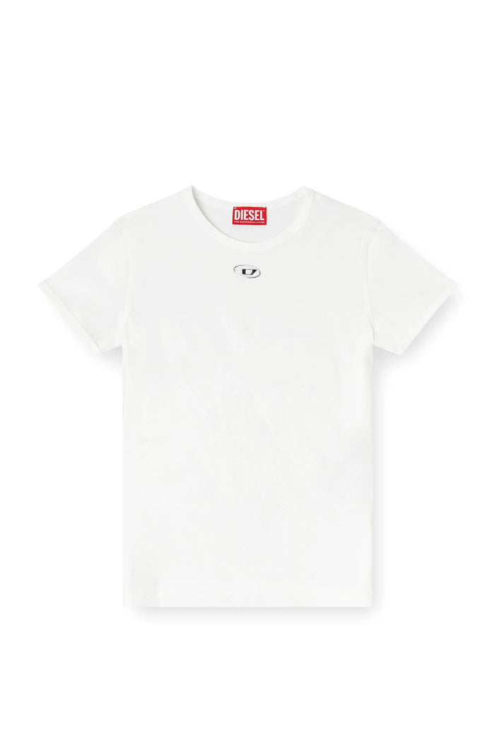 Slim T-shirt with metallic Oval D