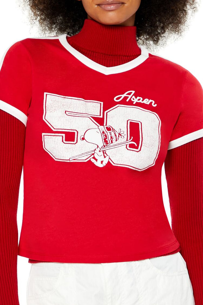 Snoopy Aspen Ringer Tee