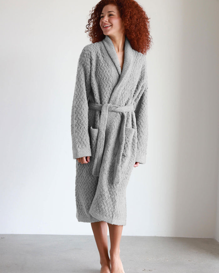 The Second Edition, Sunday Citizen Snug Waffle Robe in Cloud Gray