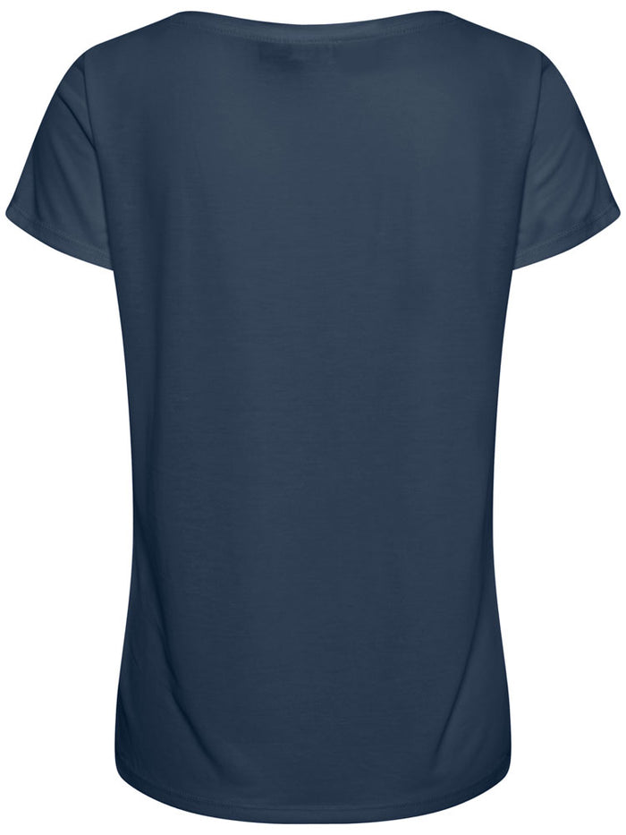 Soaked in Luxury SLColumbine T-Shirt Navy