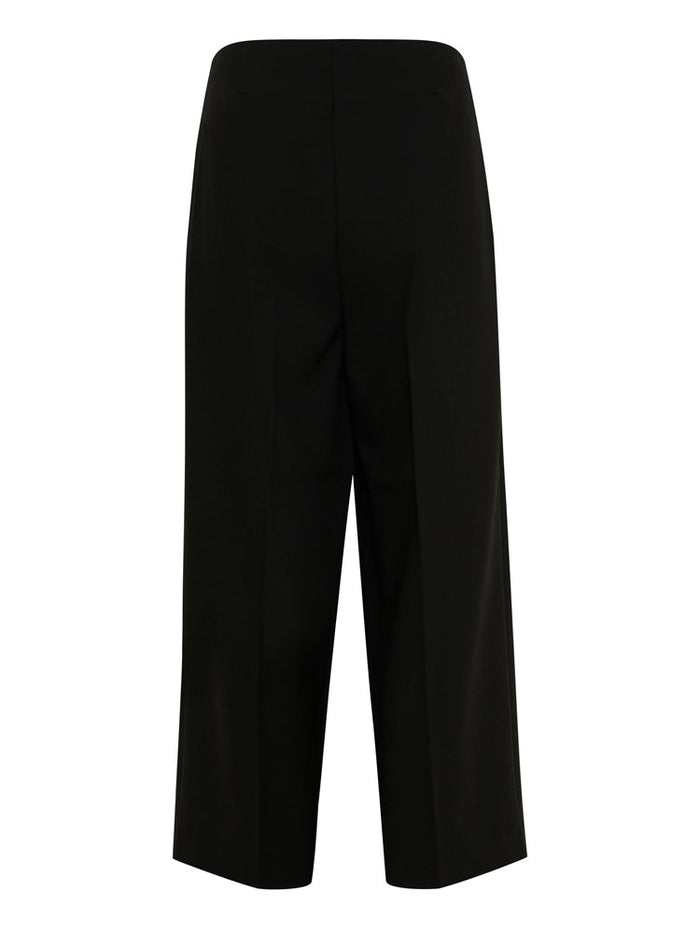 Soaked in Luxury SLCorinne Wide Cropped Trousers Black