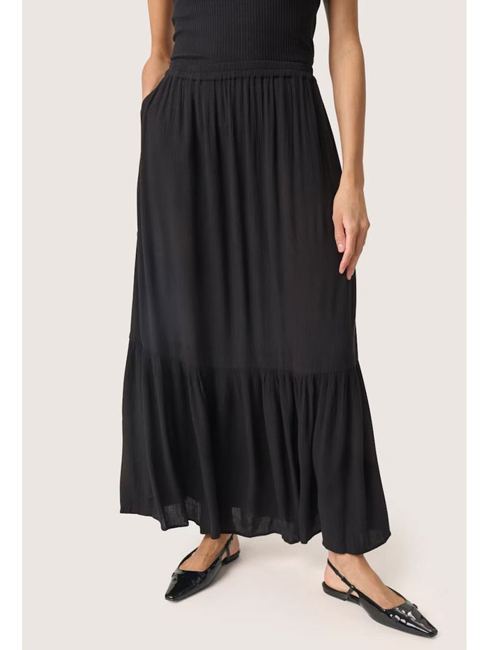 Soaked in Luxury SLElonor Maxi Skirt Black