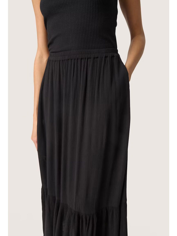 Soaked in Luxury SLElonor Maxi Skirt Black