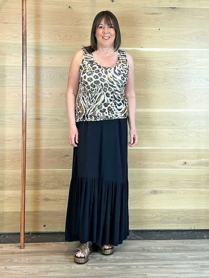Soaked in Luxury SLElonor Maxi Skirt Black