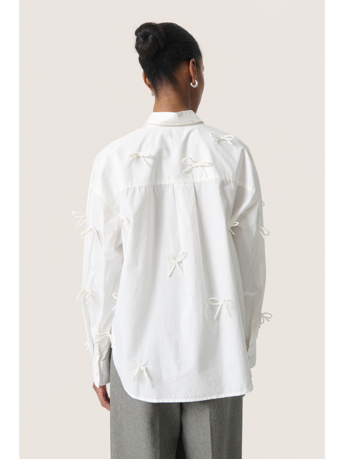 Soaked in Luxury SLJoa Bow Shirt White