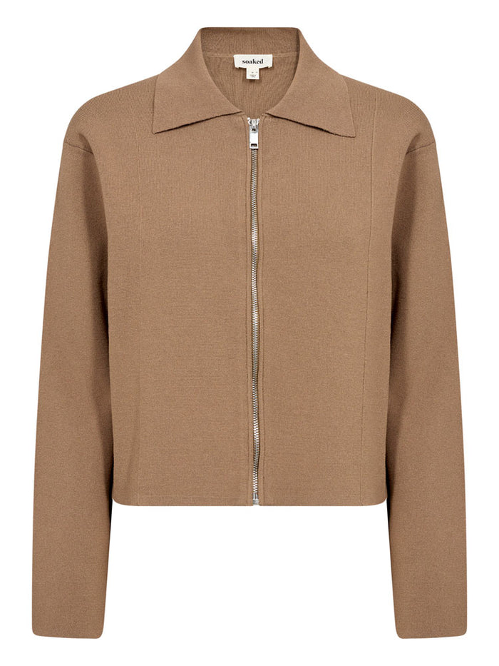 Soaked in Luxury SLLidya Zipped Cardigan Elmwood