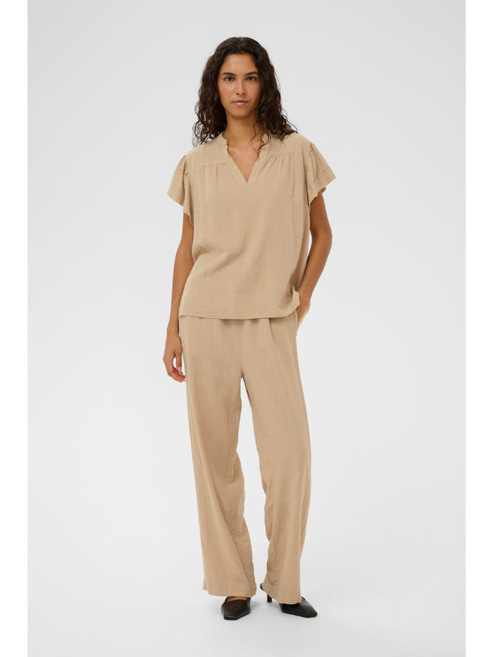 Soaked SLAria Linen Mix Pants White Pepper