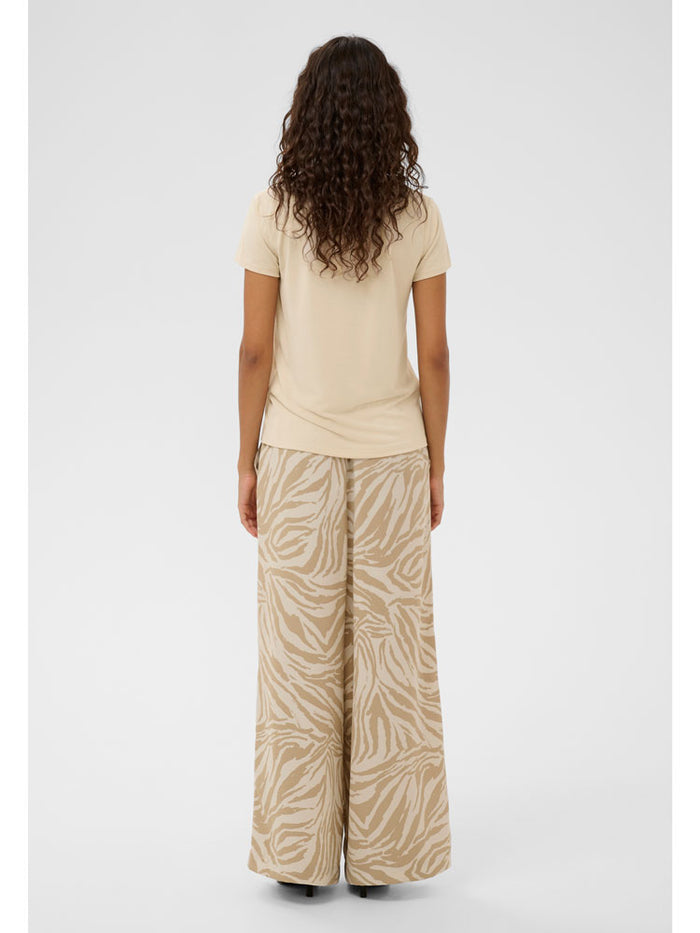 Soaked SLColumbine V-Neck Short Sleeve Top Oatmeal
