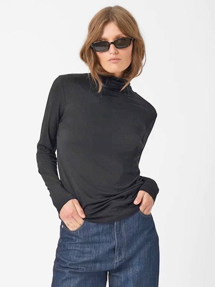 Soaked SLHanadi Rollneck LS Black
