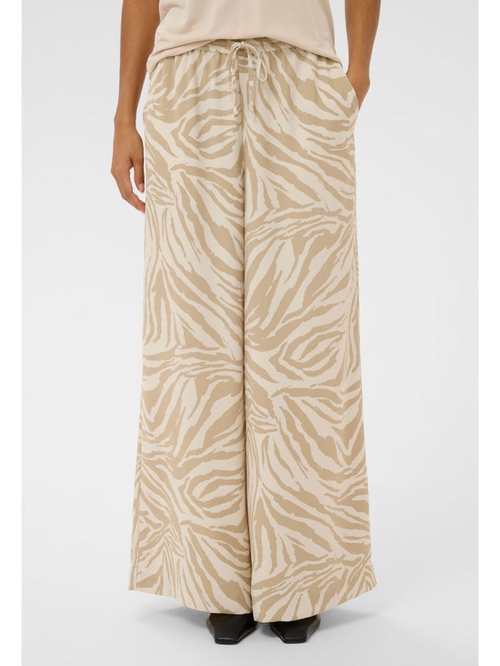 Soaked SLShirley Wide Printed Pants White Pepper
