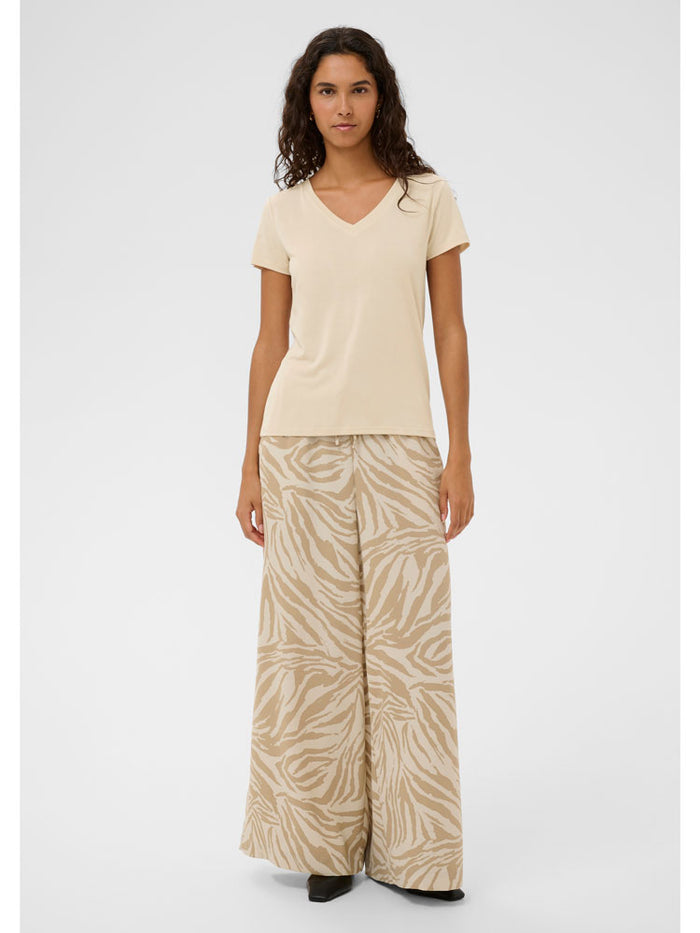 Soaked SLShirley Wide Printed Pants White Pepper