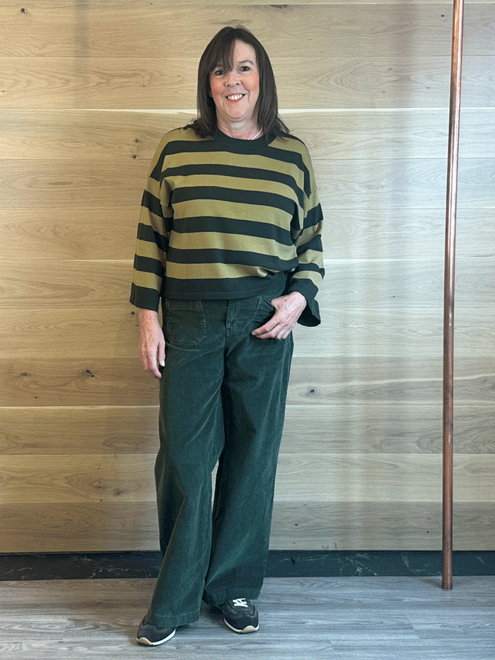 Soaked SLSpina Boxy Pullover Cropped Rosin and Fennel