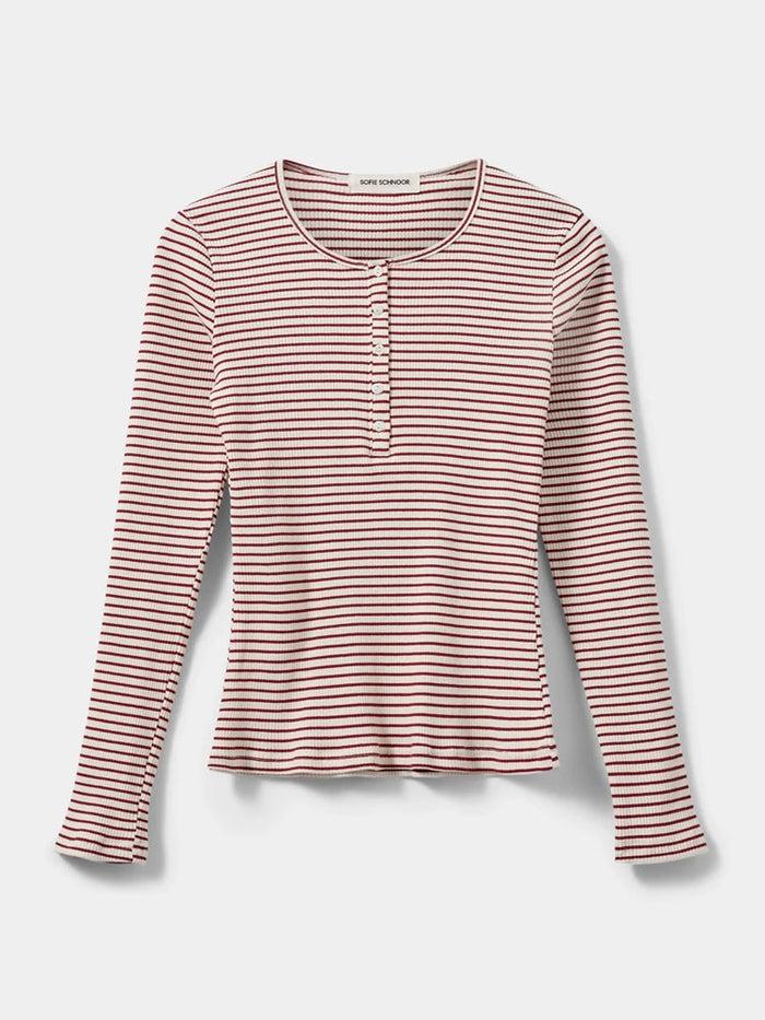 Sofie Schnoor PaxSW Long Sleeve Top Red & White