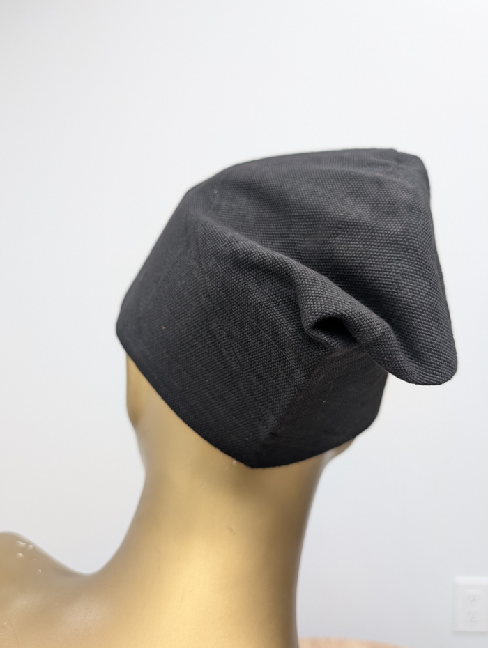 Sola Aso Oke African Cap – Black (Fila Hat)