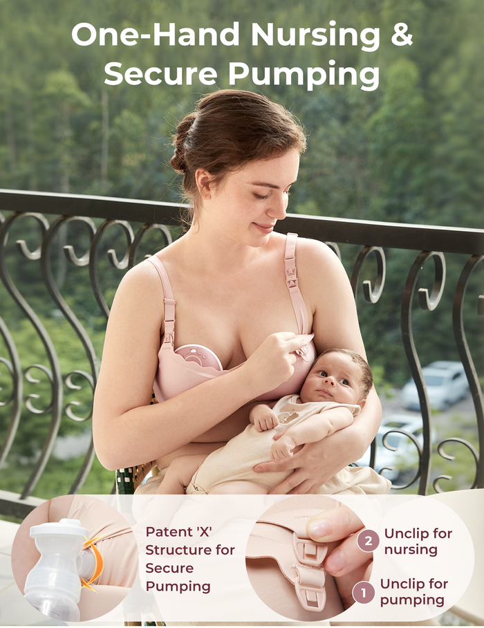 Soutien-Gorge d’Allaitement et de Tirage Mains Libres Rafraîchissant Momcozy
