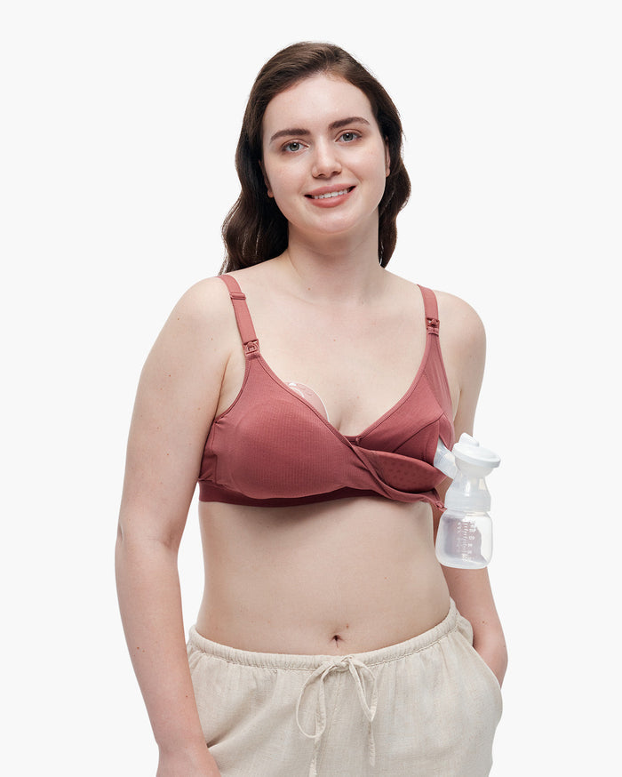 Soutien-gorge de tirage sans fil et sans coutures en tissu Tencel™ Momcozy
