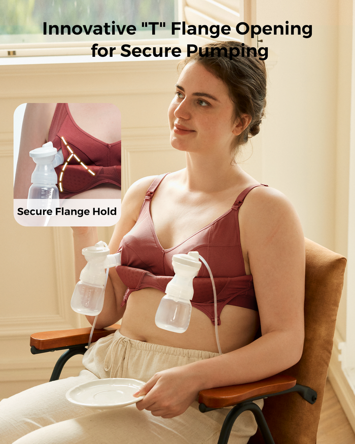 Soutien-gorge de tirage sans fil et sans coutures en tissu Tencel™ Momcozy