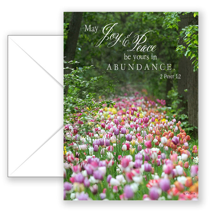 Spring Joy (II Peter 1:2) - Birthday Card