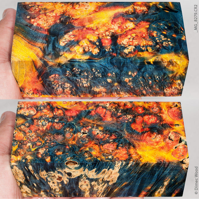 Stabilized wood box elder burl block