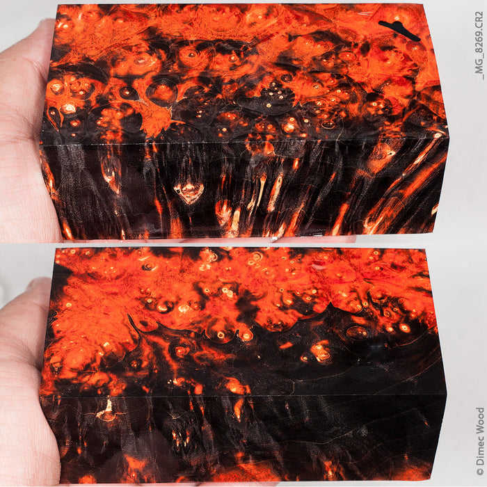 Stabilized wood box elder burl block