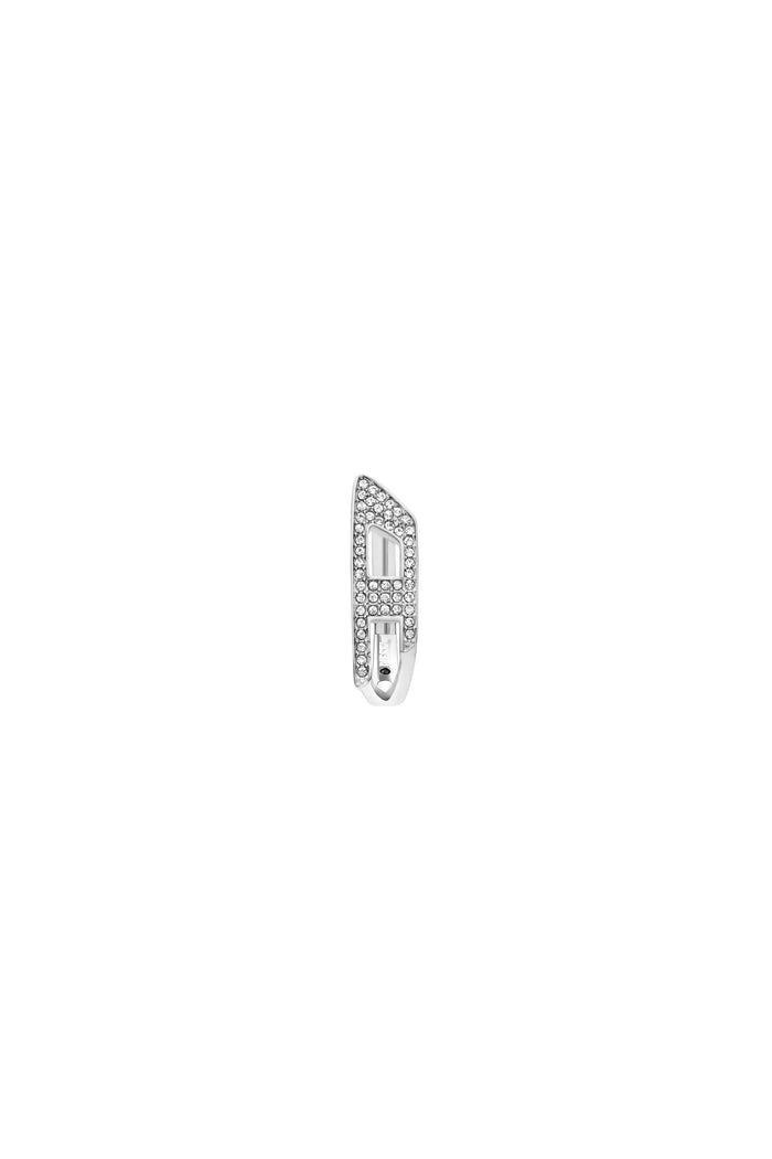 Stainless steel glitz hoop earring