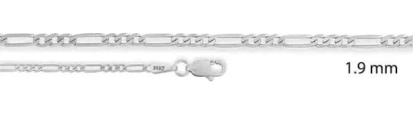 Sterling Silver Figaro 1.9mm