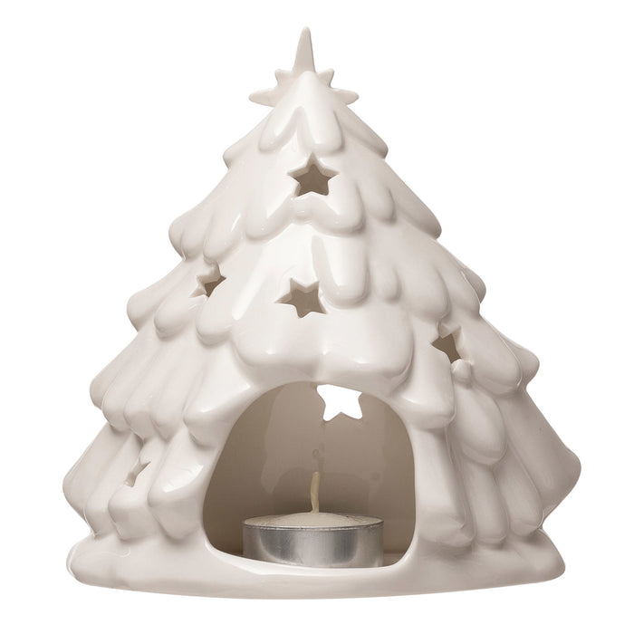 Stoneware Holy Family With Tree