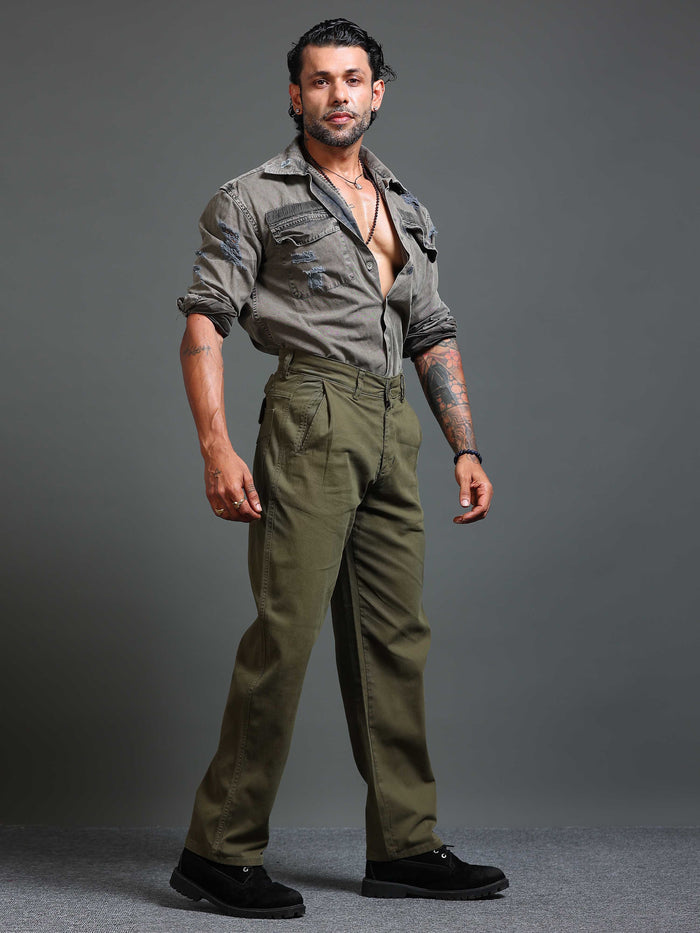Suave Relaxed Trouser In Olive