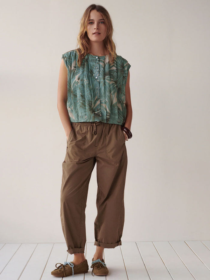 Summum Barrel Fit Trousers Dark Clay