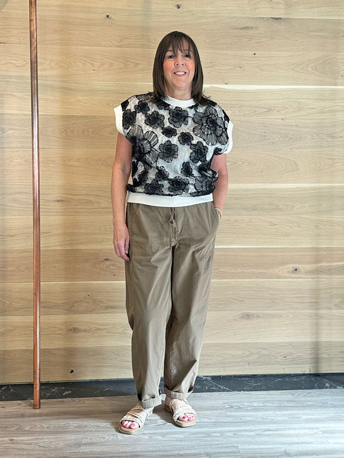 Summum Barrel Fit Trousers Dark Clay