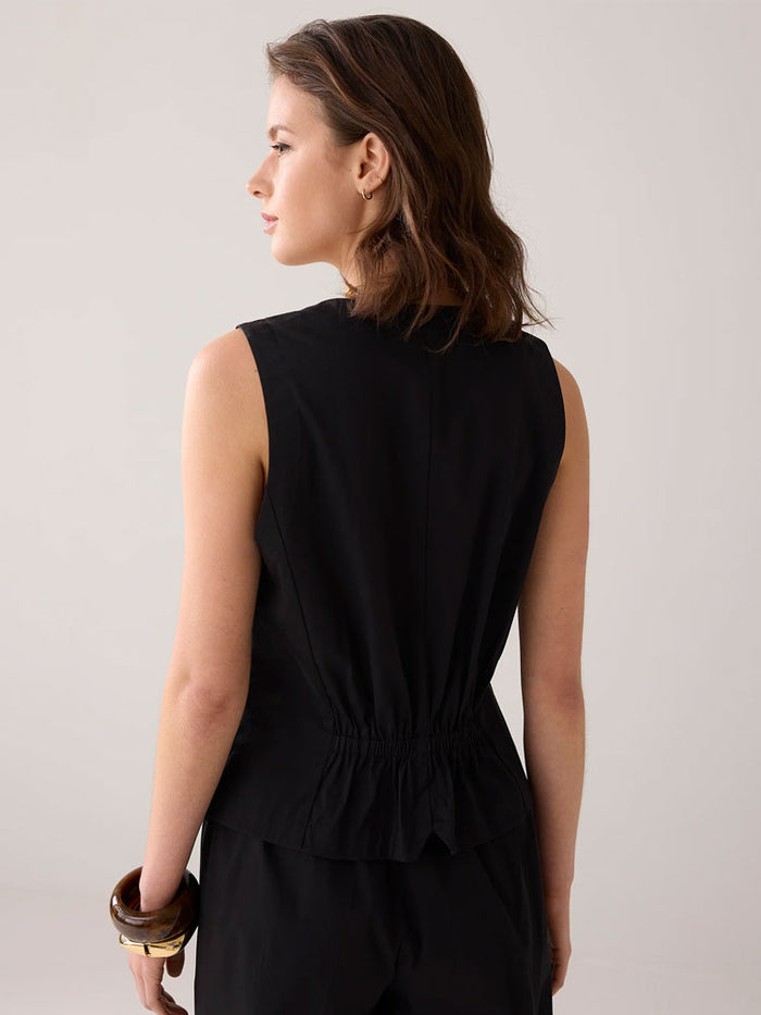 Summum Bow Waistcoat Black