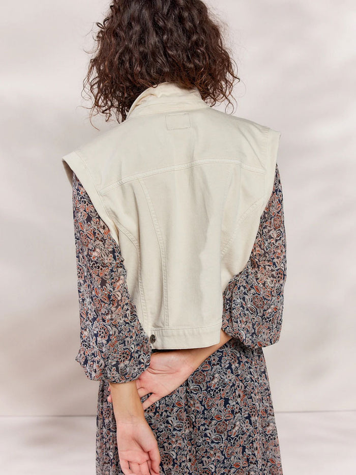 Summum Denim Gilet Ivory