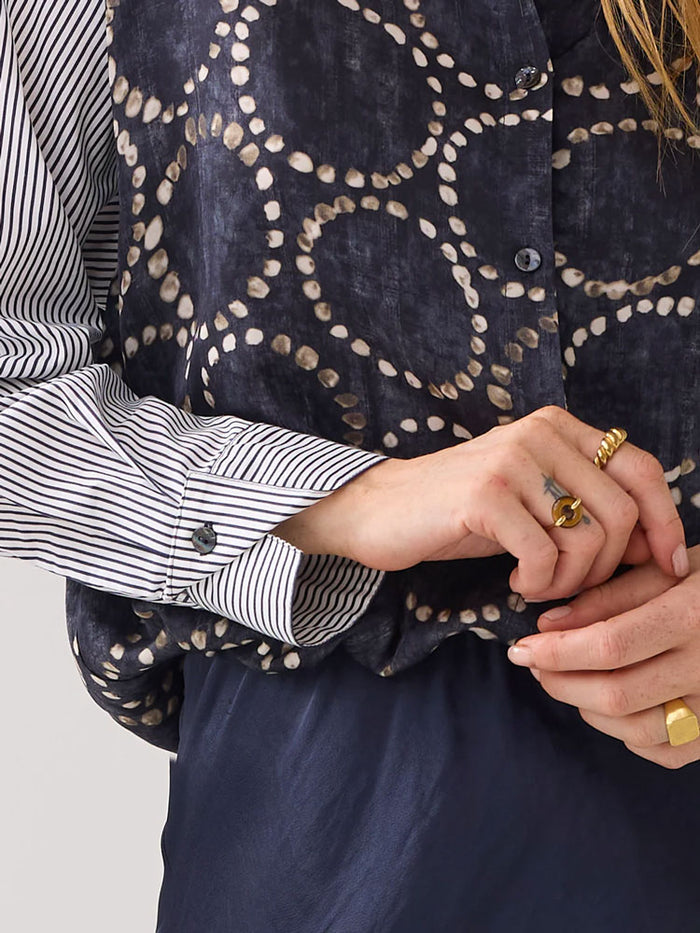Summum Printed Shirt Midnight Blue