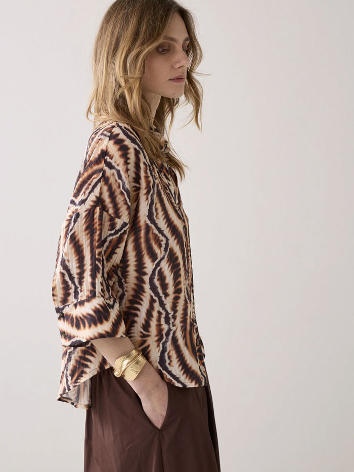 Summum Safari Print Blouse Multicolour