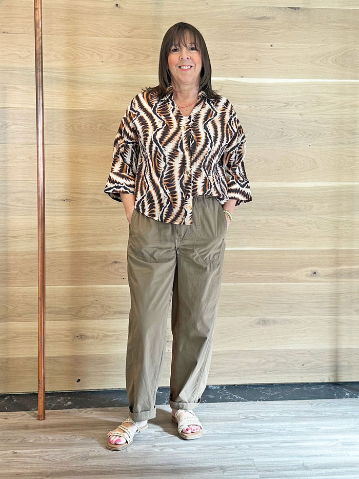 Summum Safari Print Blouse Multicolour