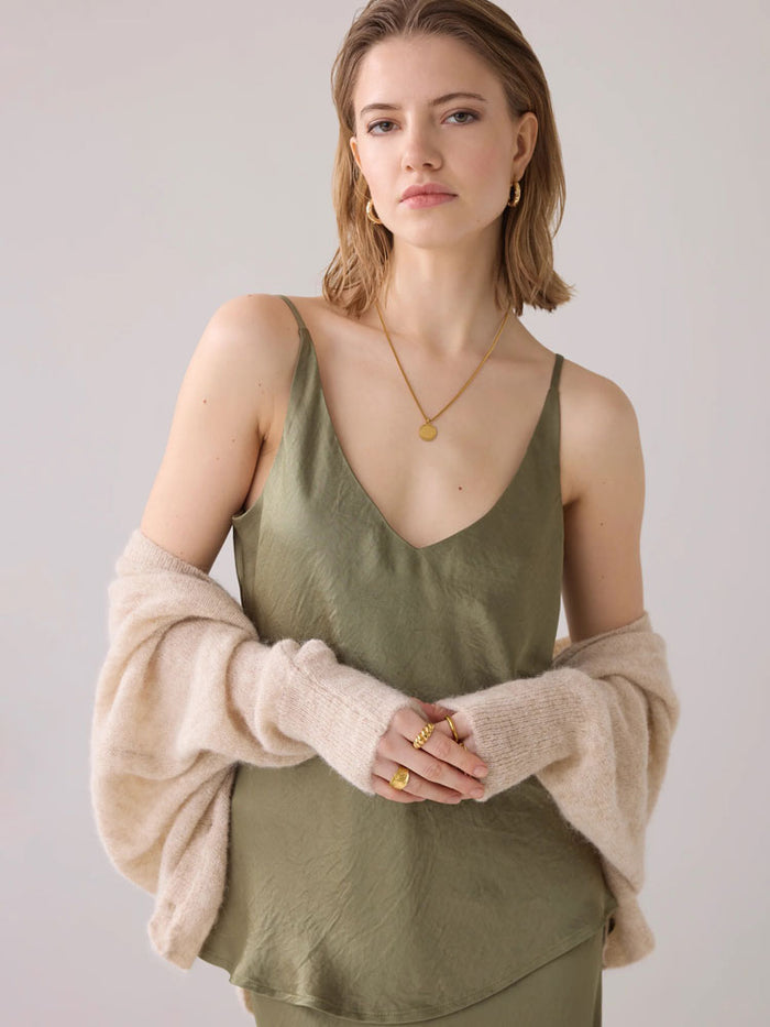 Summum Silky Touch Vest Top Combat Green