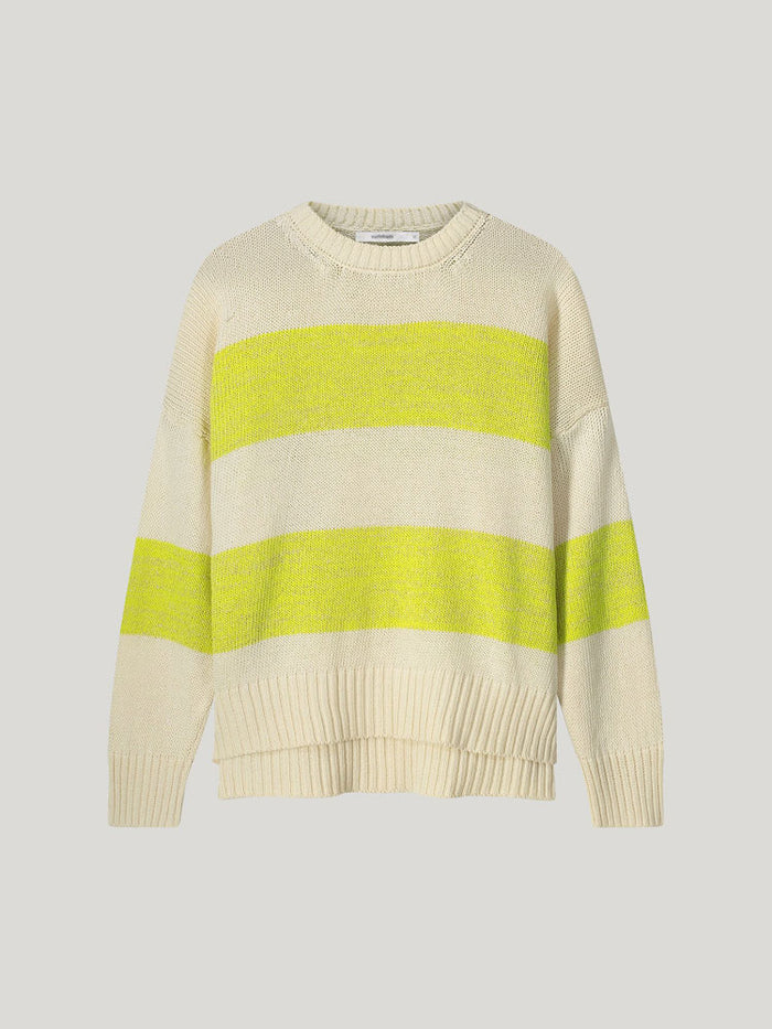 Summum Striped Jumper Ivory & Yellow