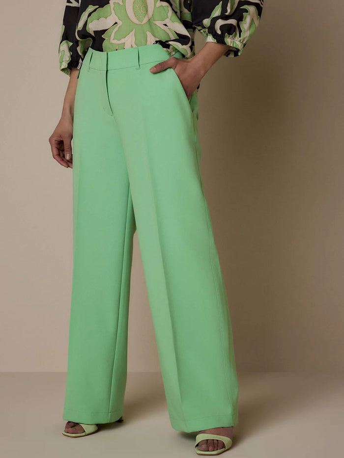 Summum Wide Leg Trousers Soft Emerald