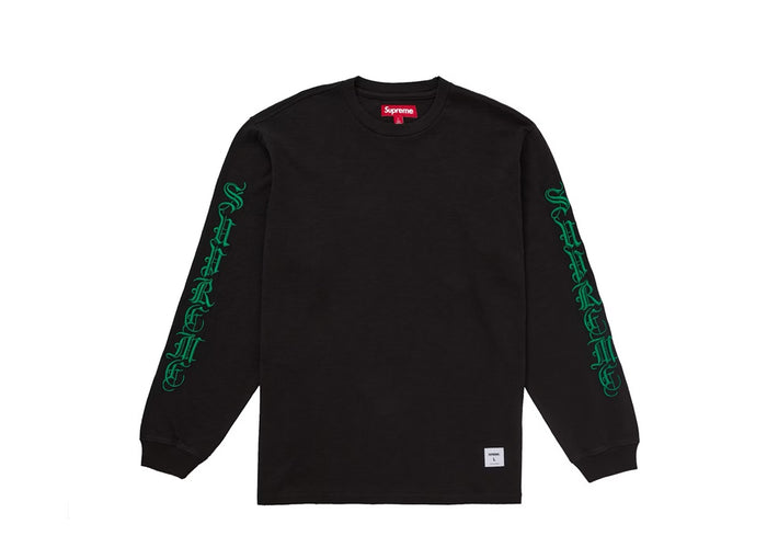 Supreme Old English L/S Top Black