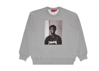 Supreme x Thrasher Crewneck 'Heather Grey'